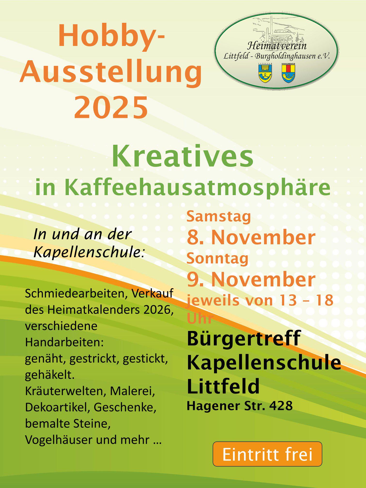 Hobbyausstellung in Kaffeehausatmosphäre