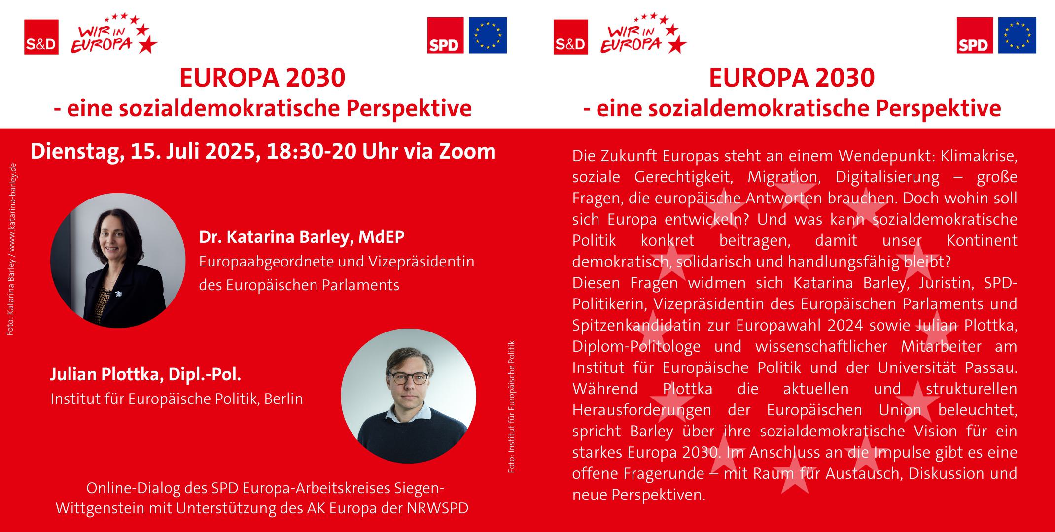 Online-Dialog "Europa 2030 - Eine sozialdemokratische Perspektive"