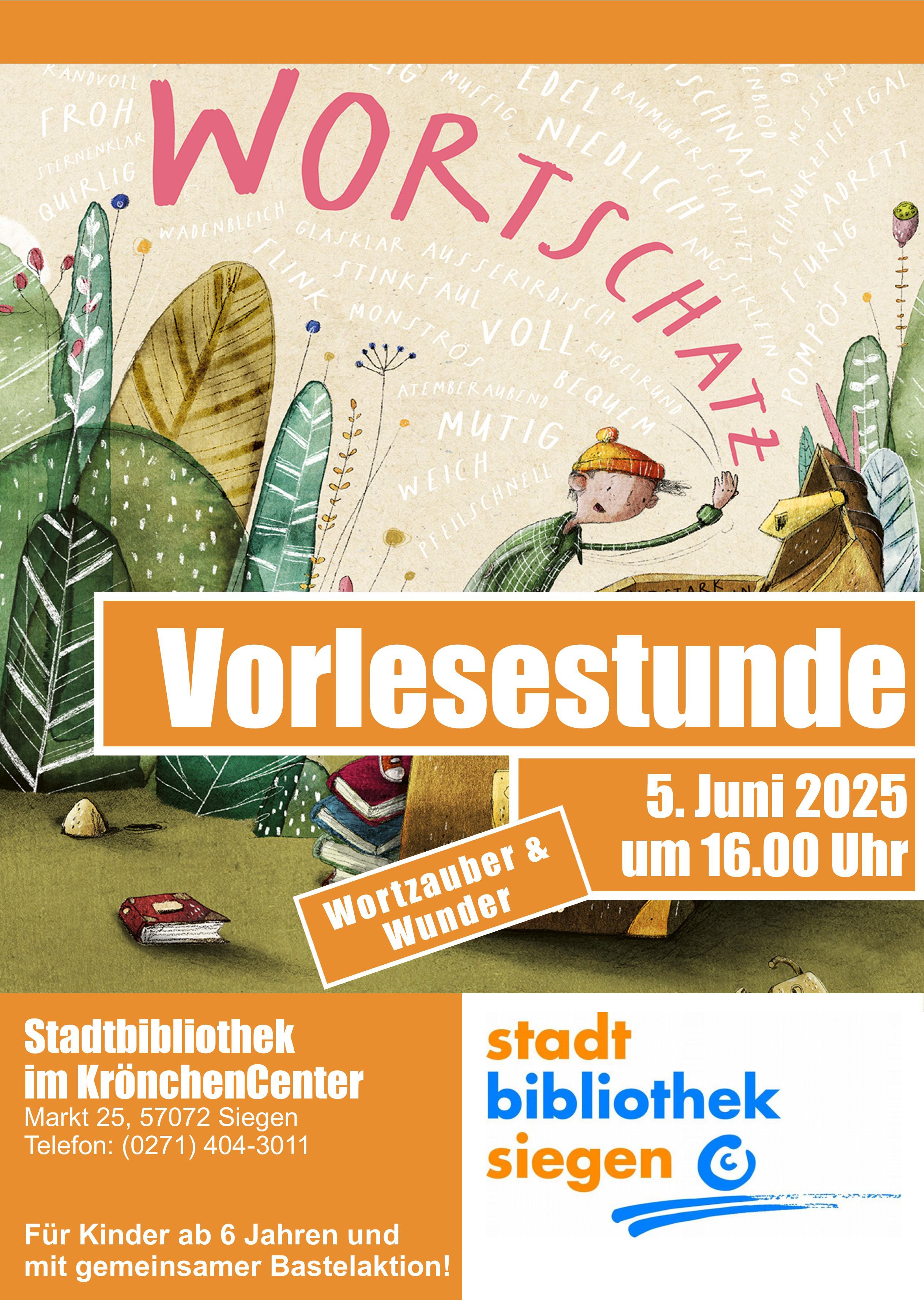 Vorlesestunde für Kinder ab 6 Jahren