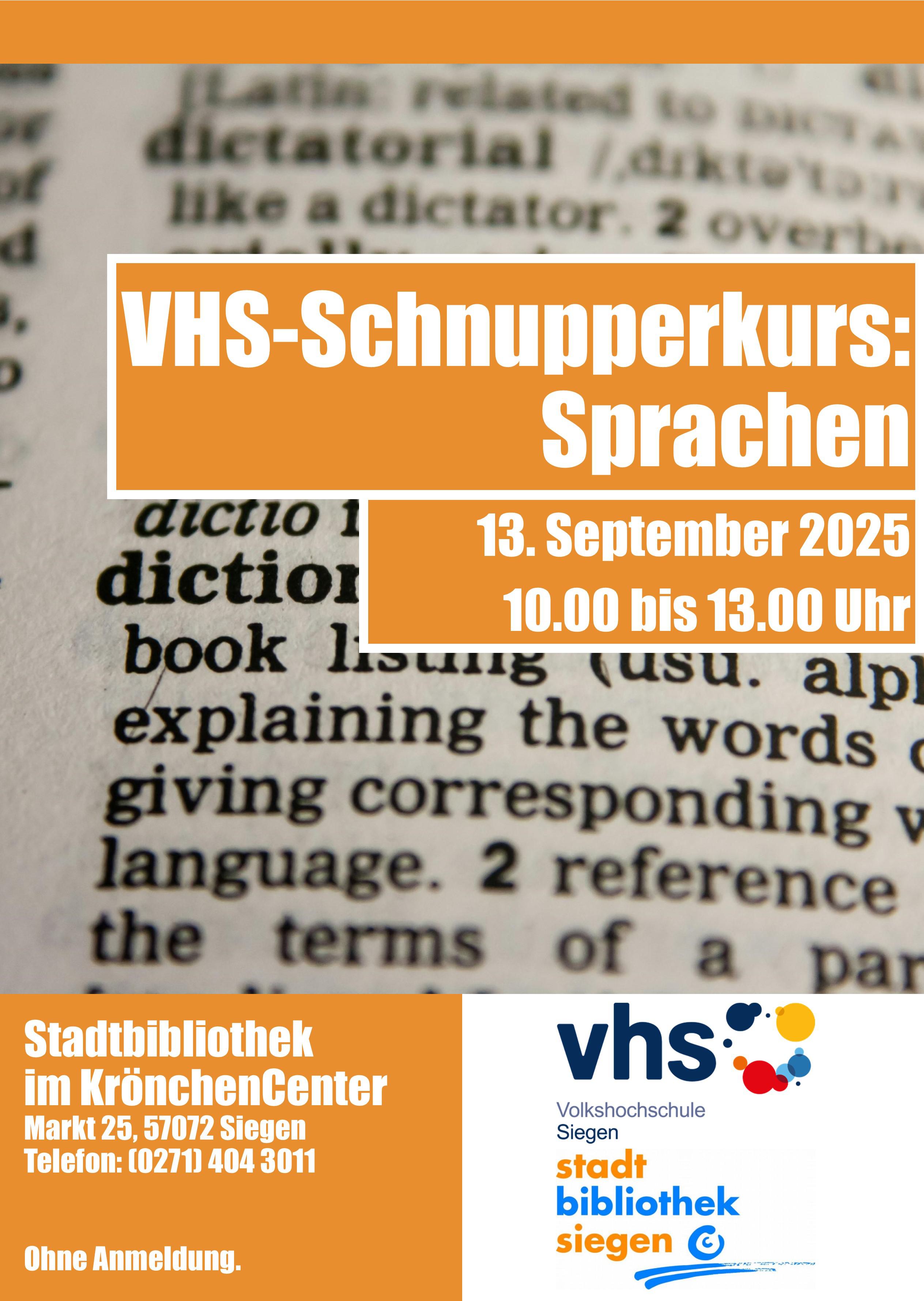 Sprachen erleben: VHS-Schnupperkurse in der Stadtbibliothek Siegen