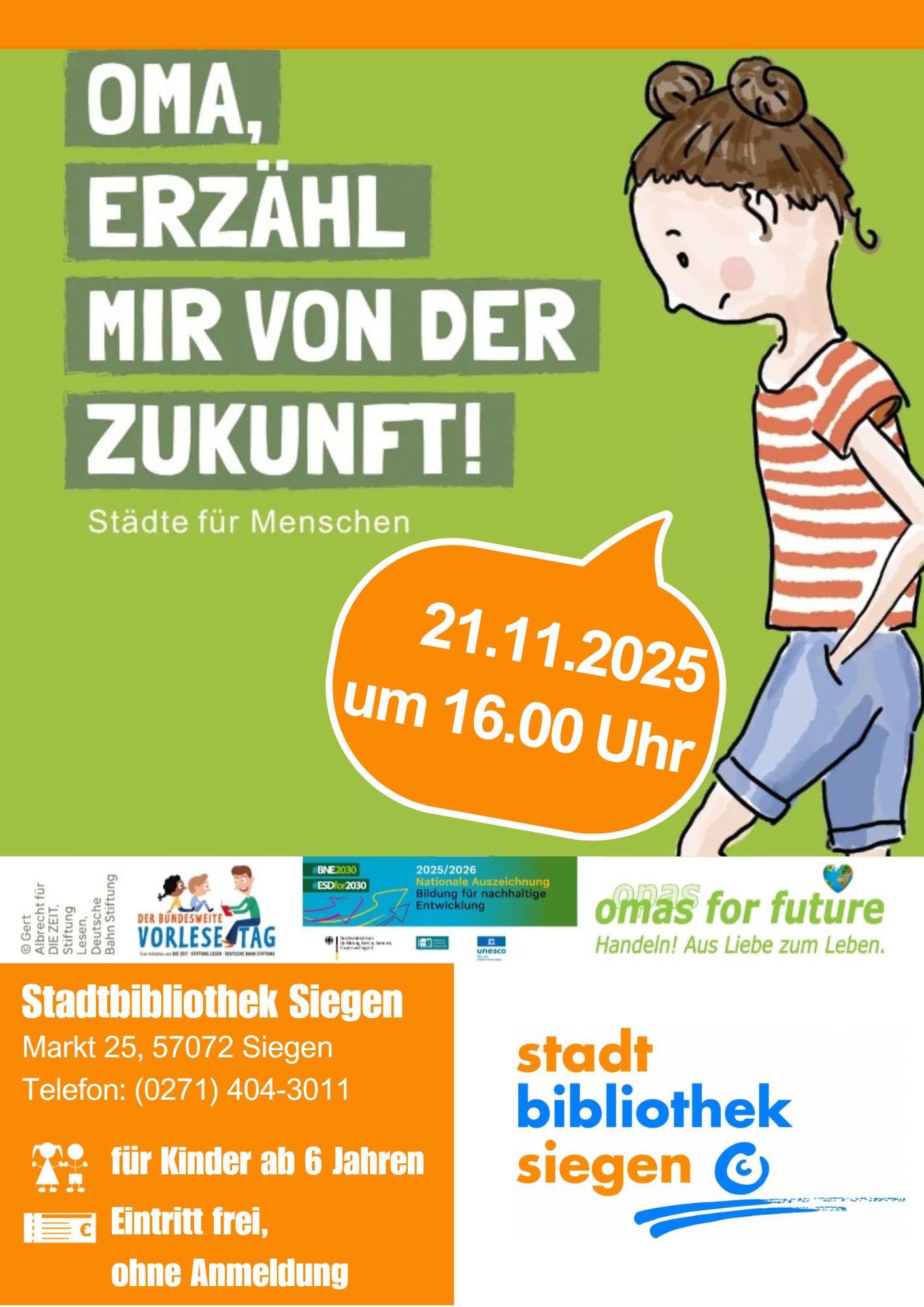 Bundesweiter Vorlesetag in der Stadtbibliothek Siegen