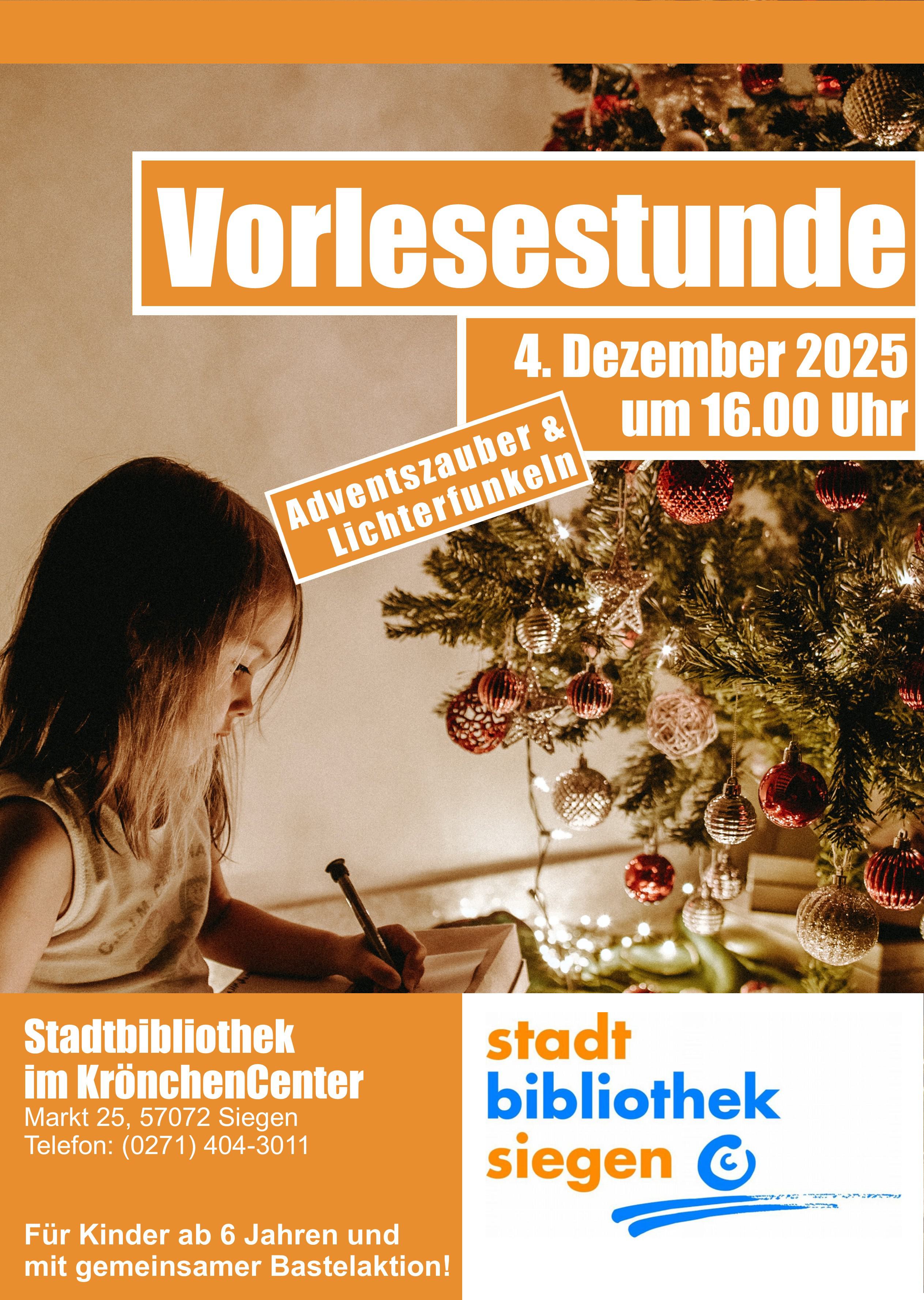 Vorlesestunde für Kinder ab 6 Jahren