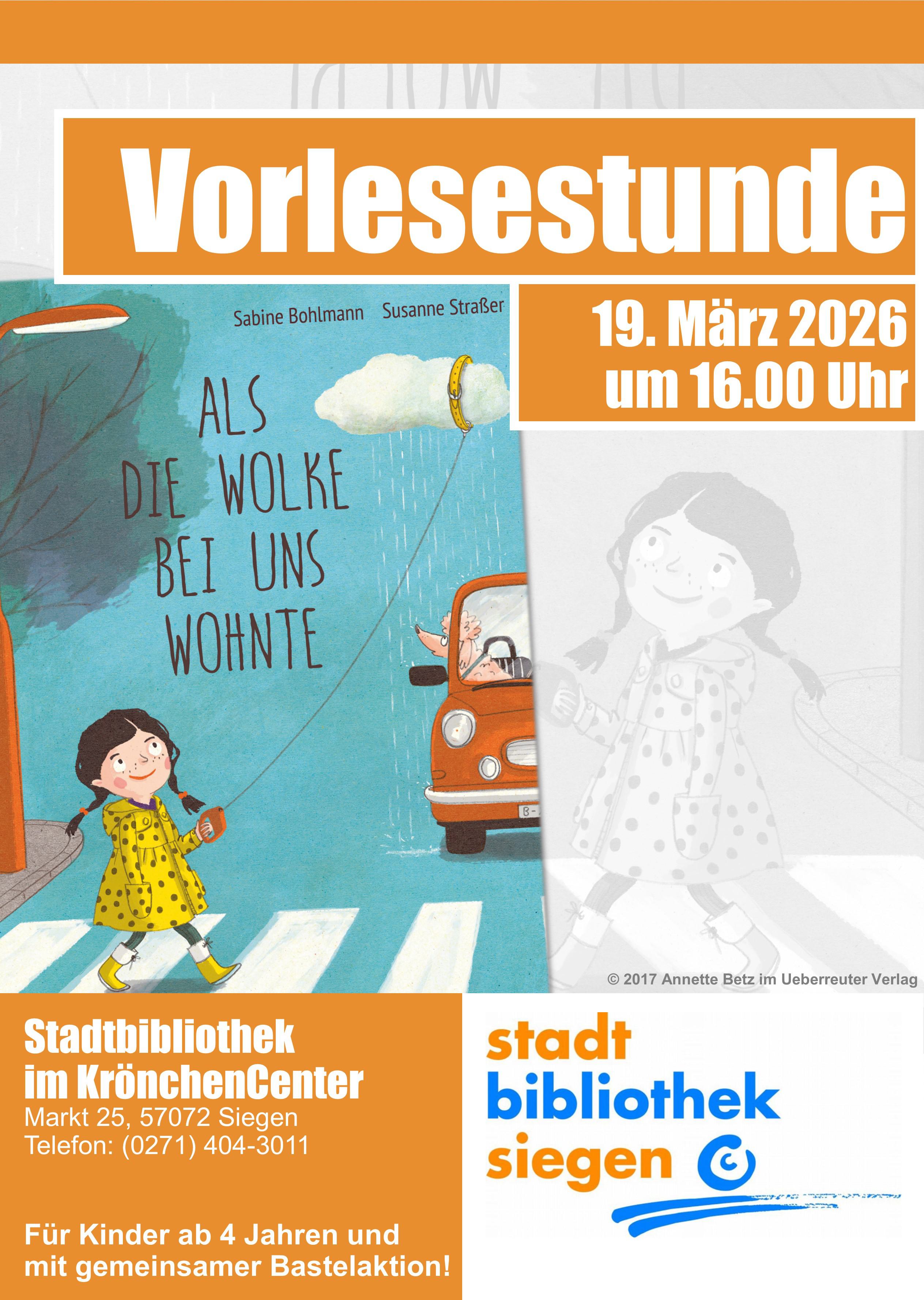 Vorlesestunde für Kinder ab 4 Jahren