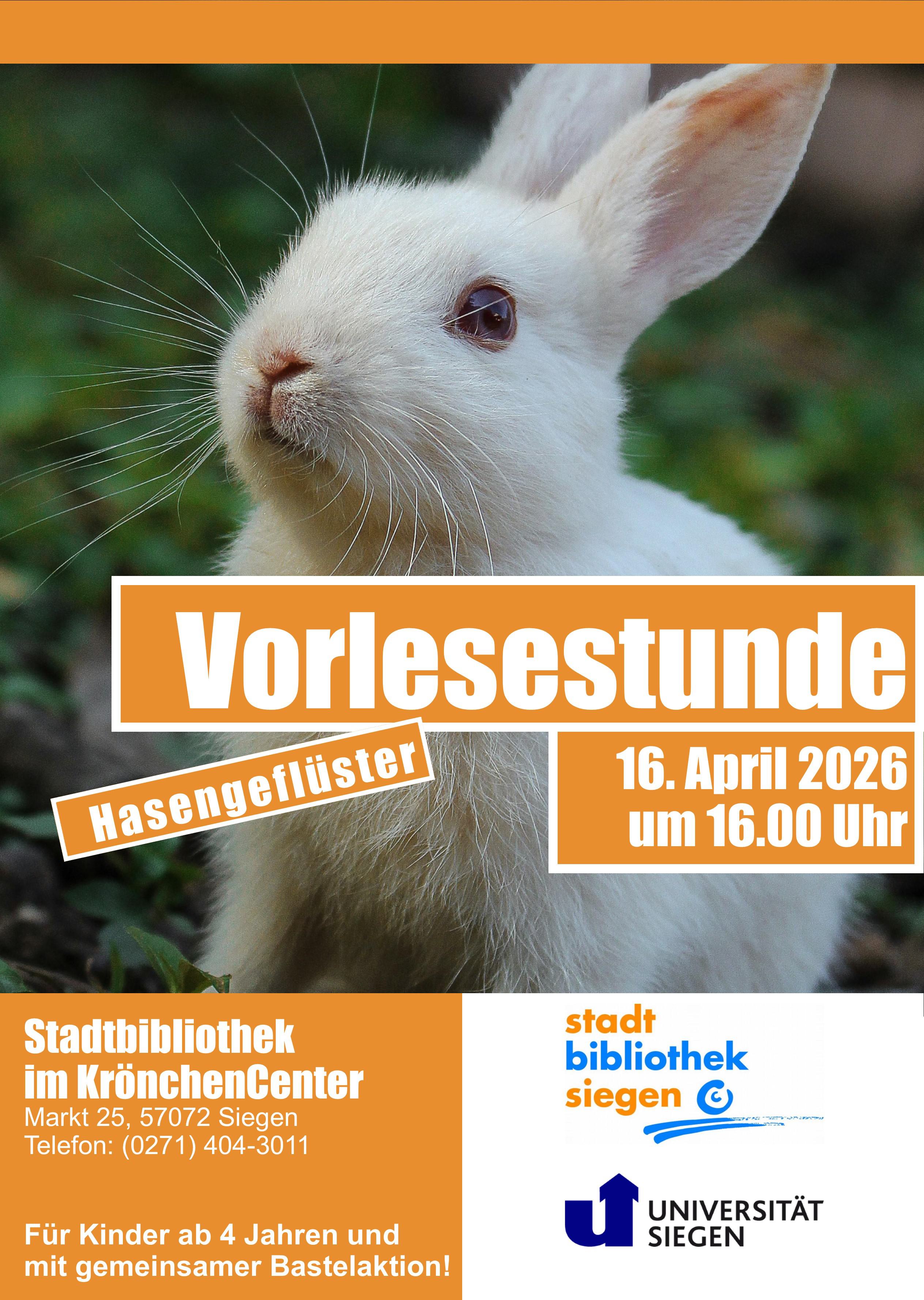 Vorlesestunde für Kinder ab 4 Jahren