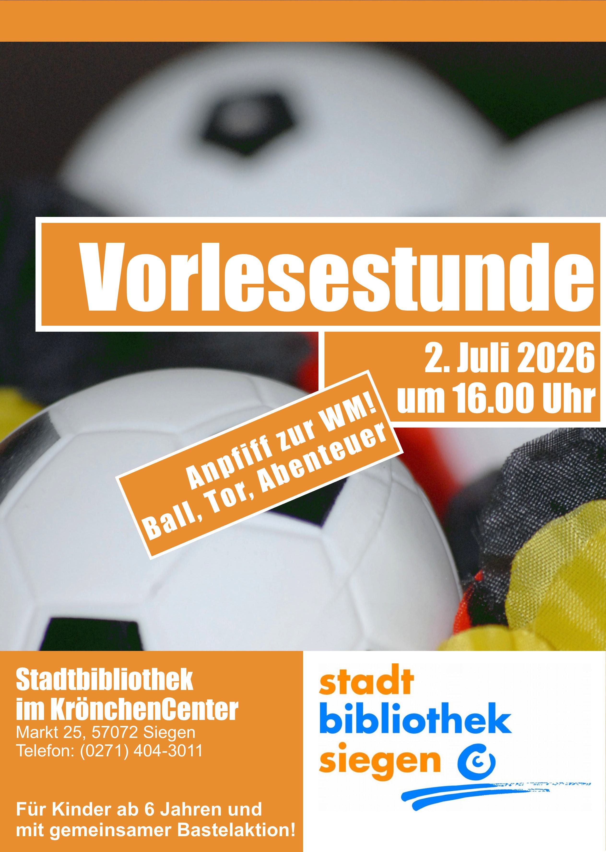 Vorlesestunde für Kinder ab 6 Jahren