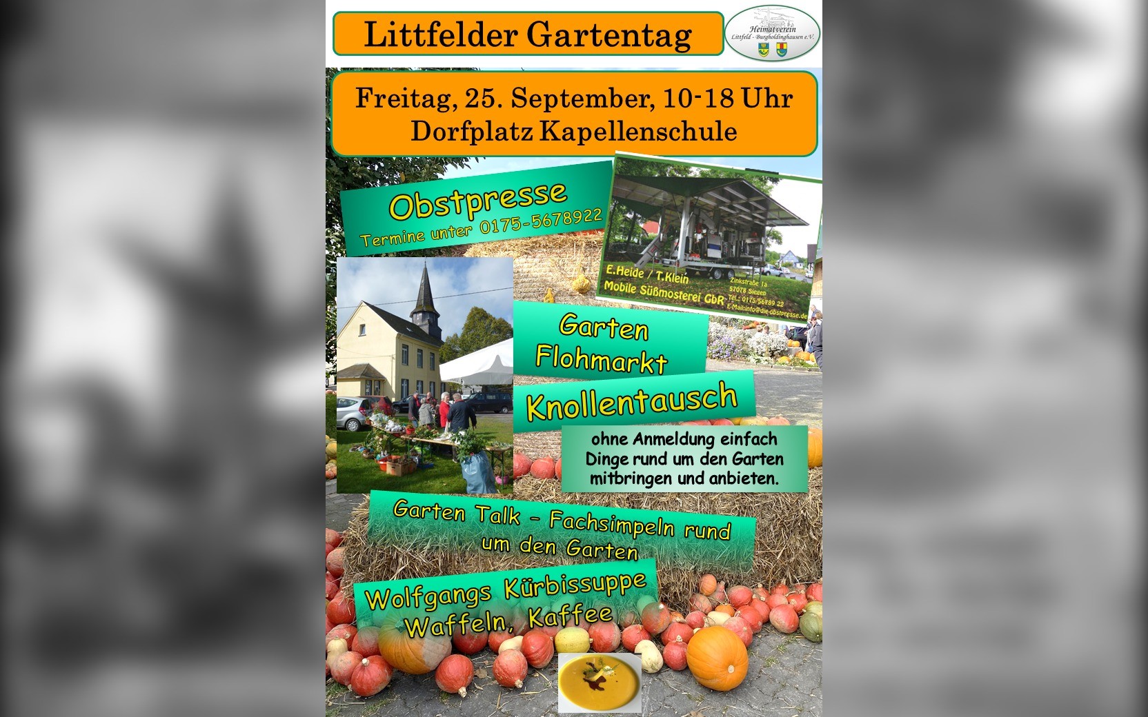 Gartentag und Obstpresse
