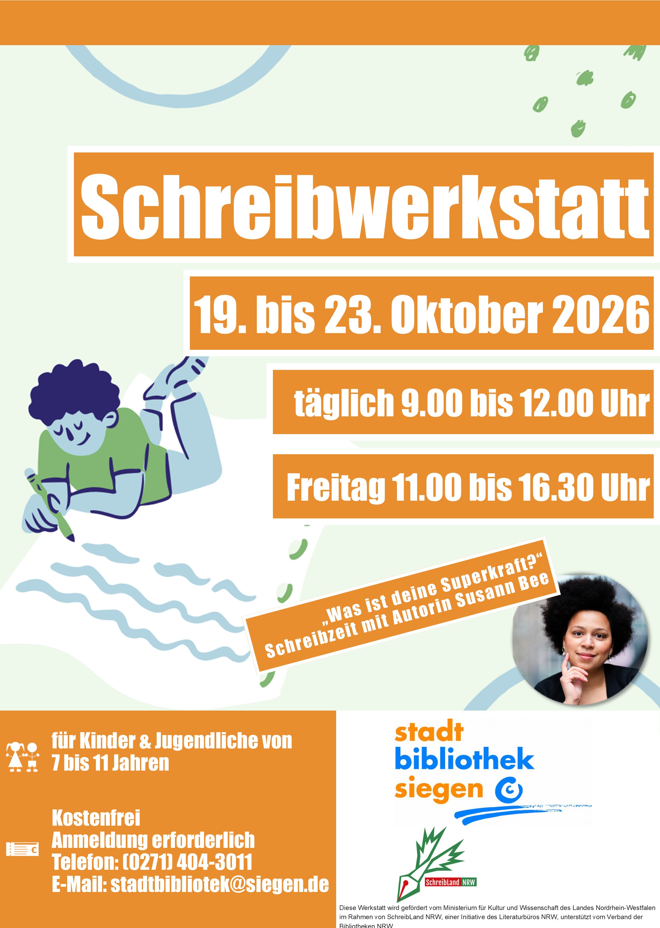 Schreibwerkstatt in den Herbstferien