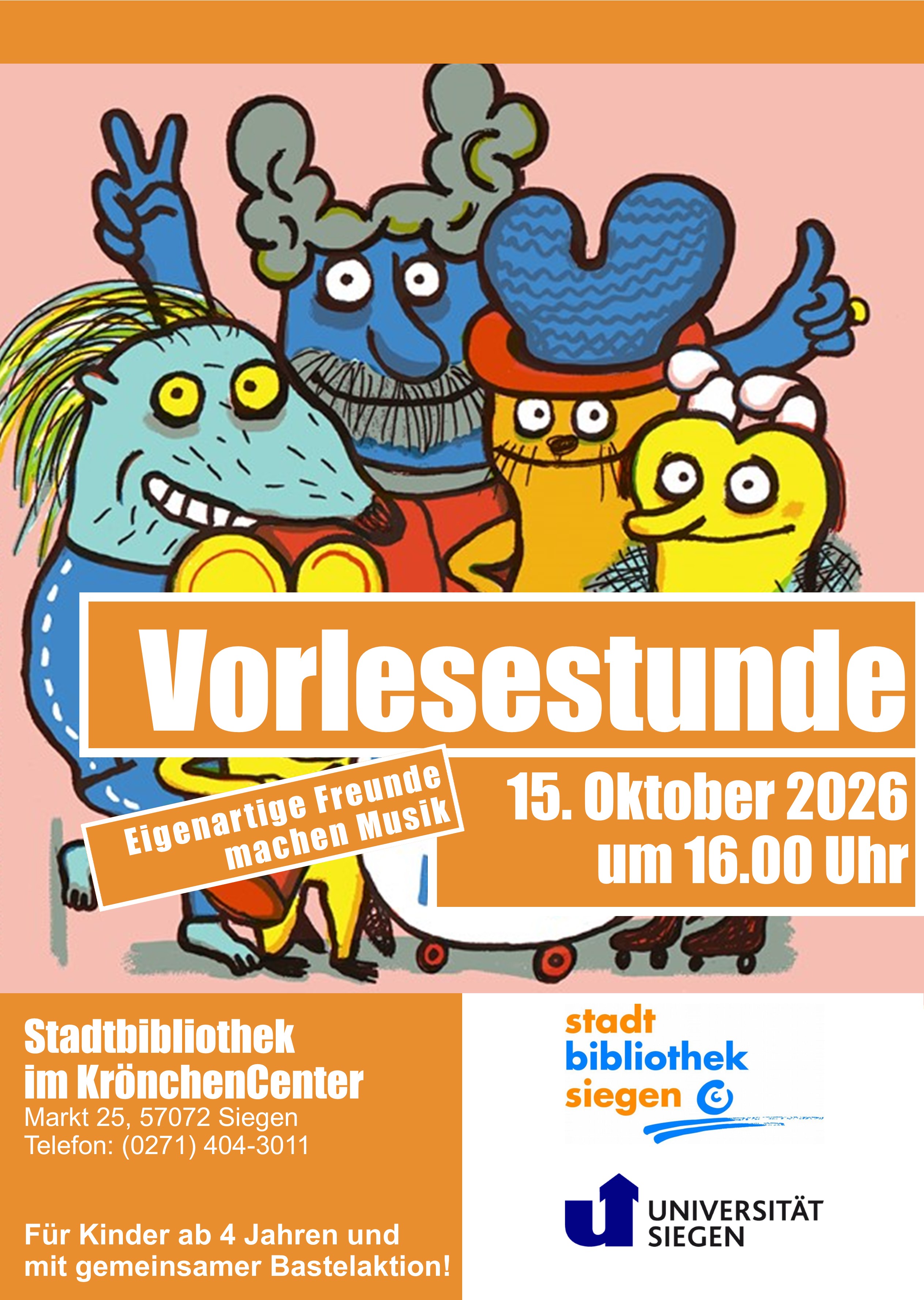 Vorlesestunde für Kinder ab 4 Jahren