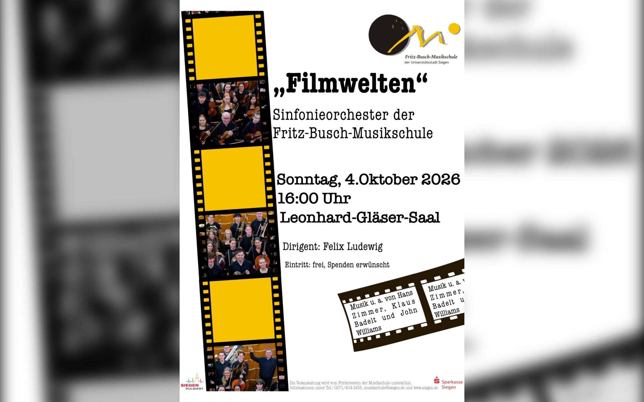 "Filmwelten" Jahreskonzert - Sinfonieorchester der Fritz-Busch-Musikschule