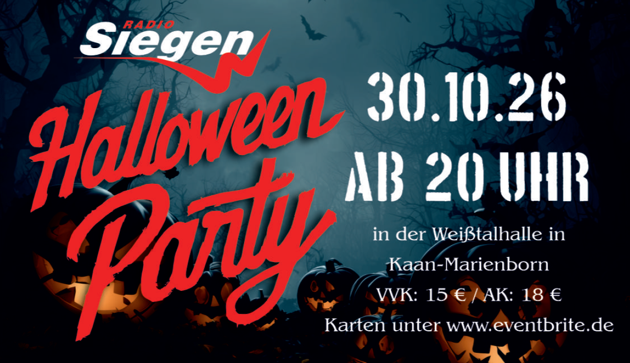 Radio Siegen HALLOWEEN PARTY in der Weißtalhalle