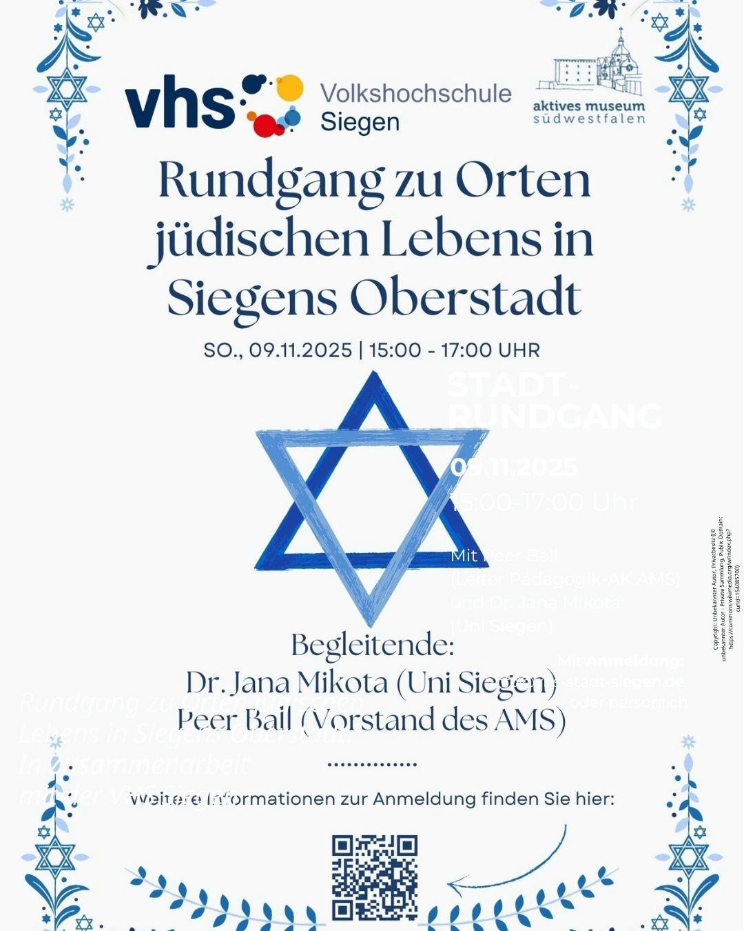 Rundgang zu Orten jüdischen Lebens in Siegens Oberstadt