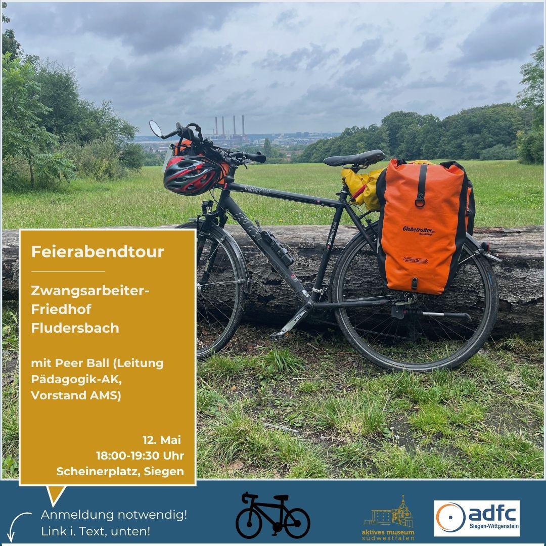 Feierabendtour mit Rundgang Zwangsarbeiter-Friedhof Fludersbach (Peer Ball, Leitung Pädagogik-AK, Vo