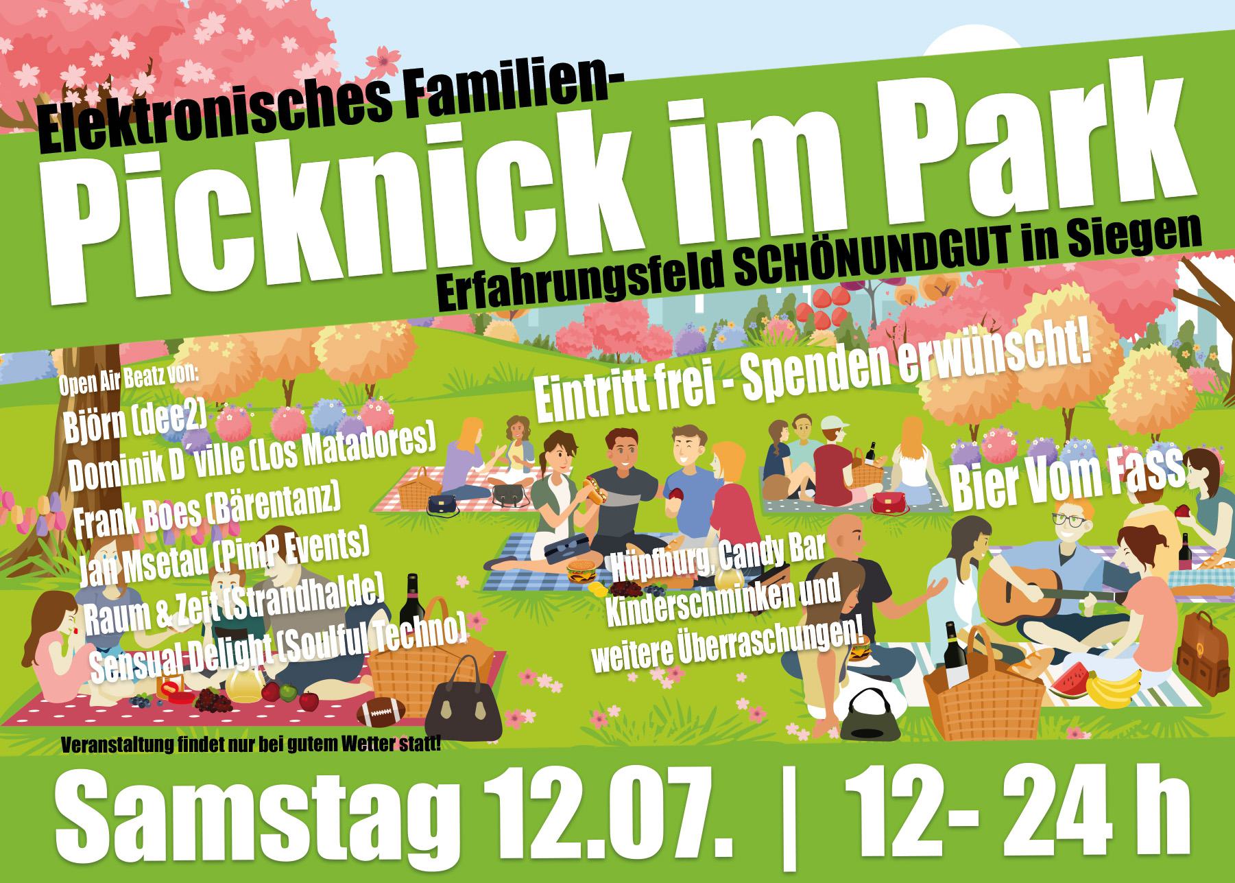 elektronisches Familien-"Picknick im Park"