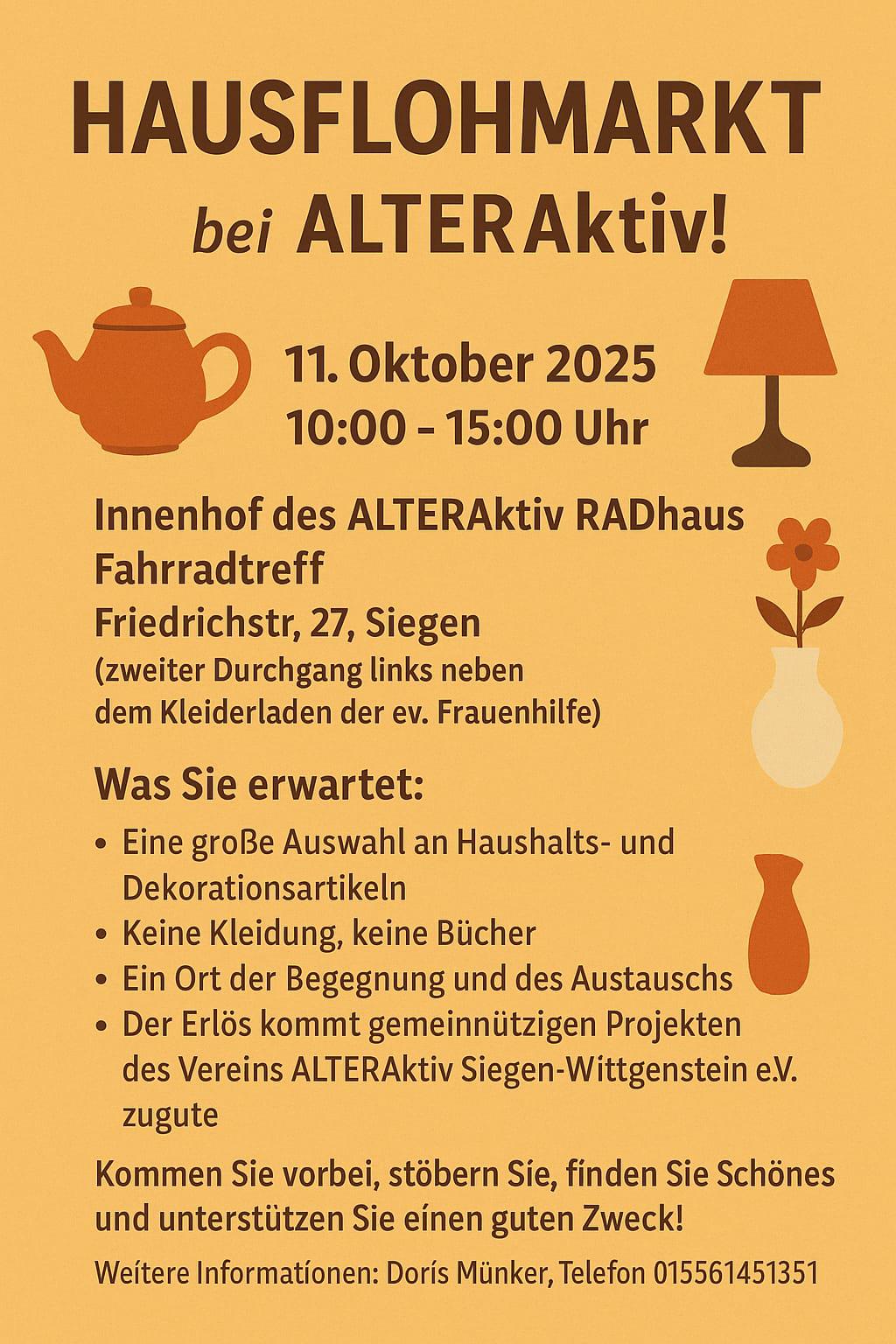 Hausflohmarkt bei ALTERAktiv