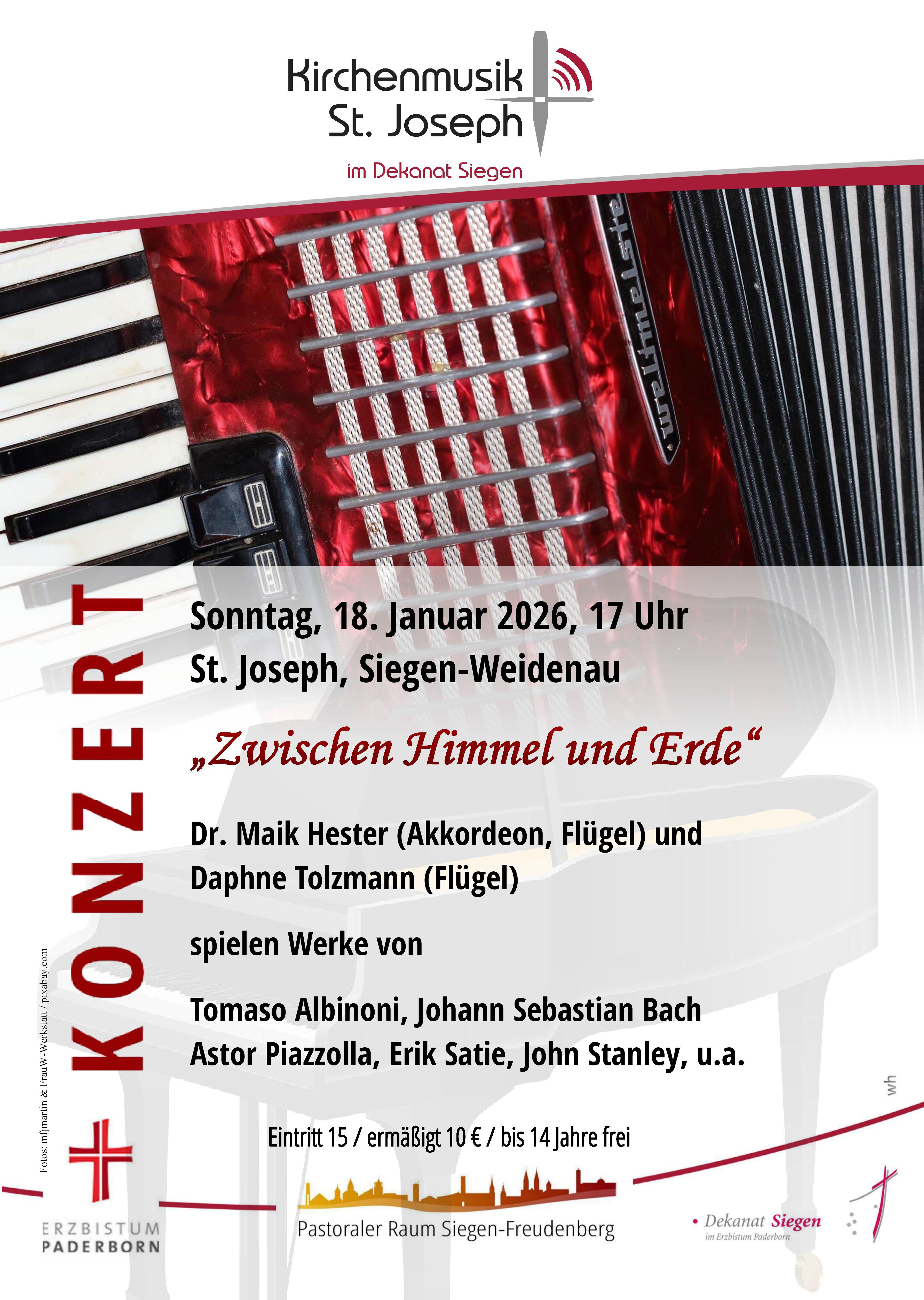 Konzert mit Akkordeon und Flügel