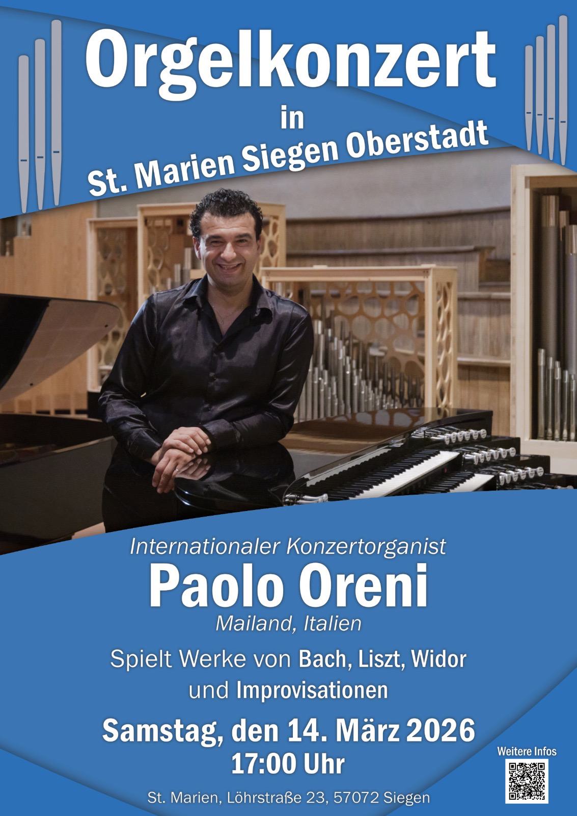 Orgelkonzert mit Paolo Oreni