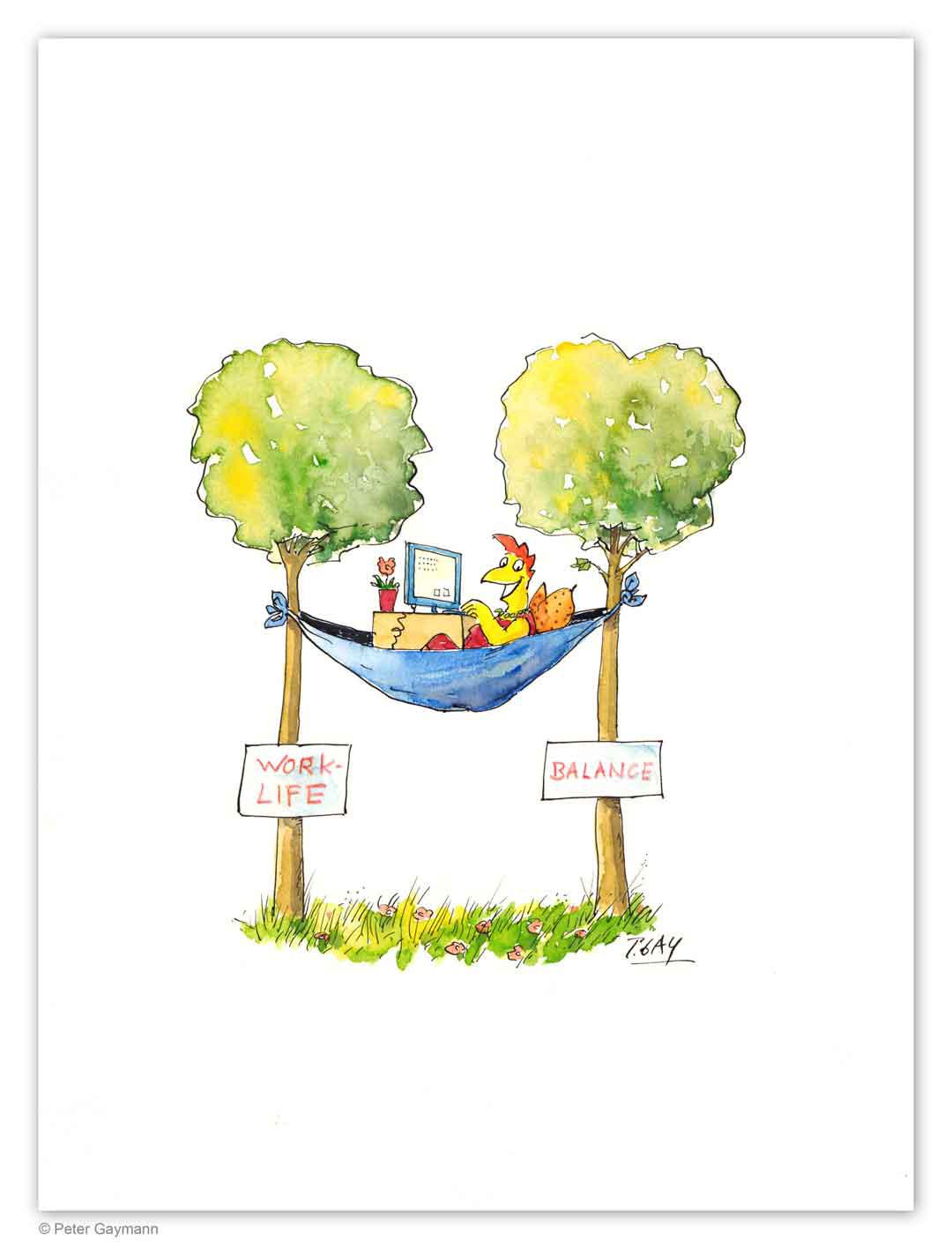 Cartoons vom Mensch, dem Huhn und der Wahrheit dazwischen