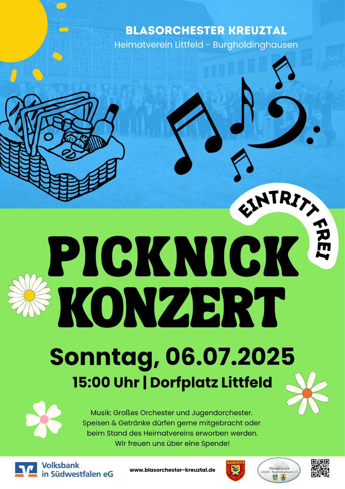 Picknickkonzert des Blasorchesters Kreuztal