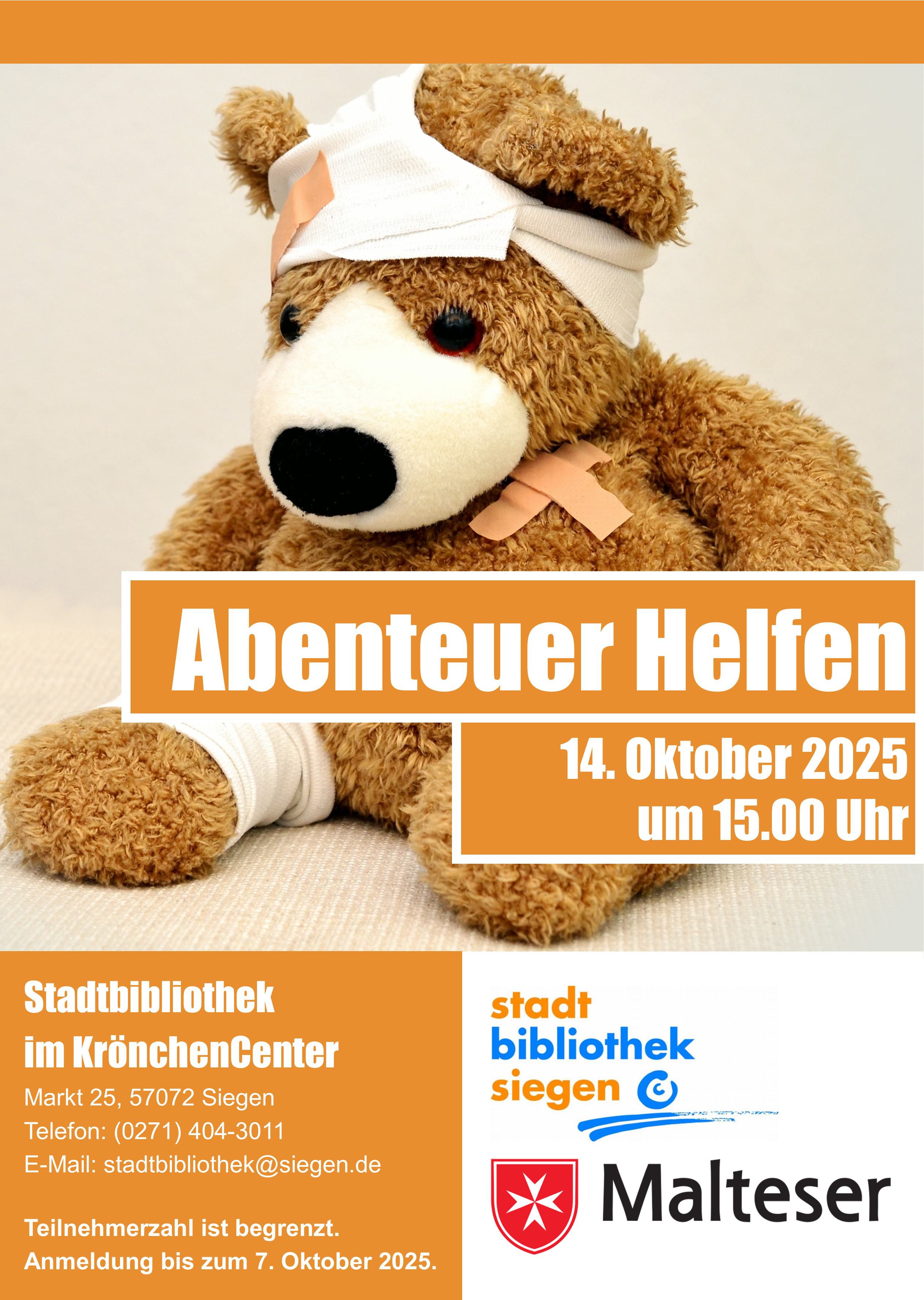 Workshop „Abenteuer Helfen“ in der Stadtbibliothek Siegen