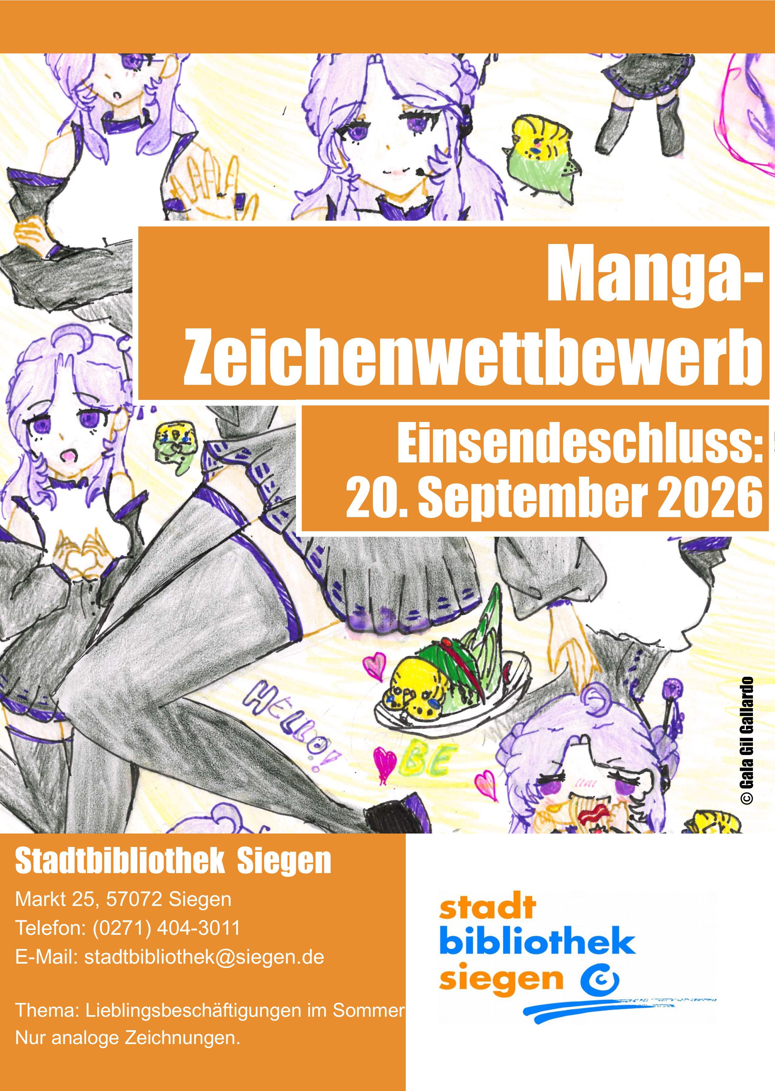 Manga-Zeichenwettbewerb der Stadtbibliothek Siegen