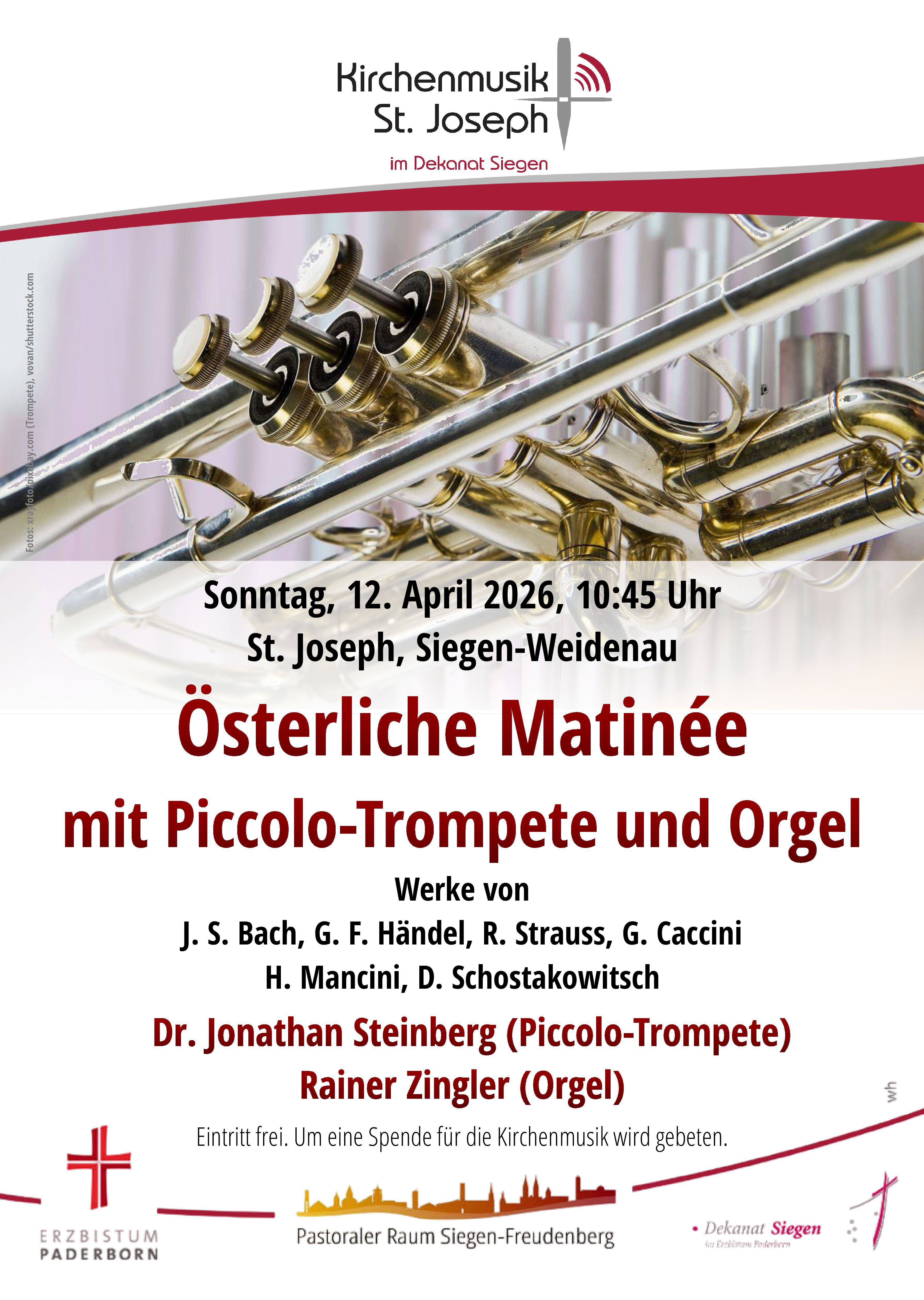Österliche Matinèe mit Picollo-Trompete und Orgel