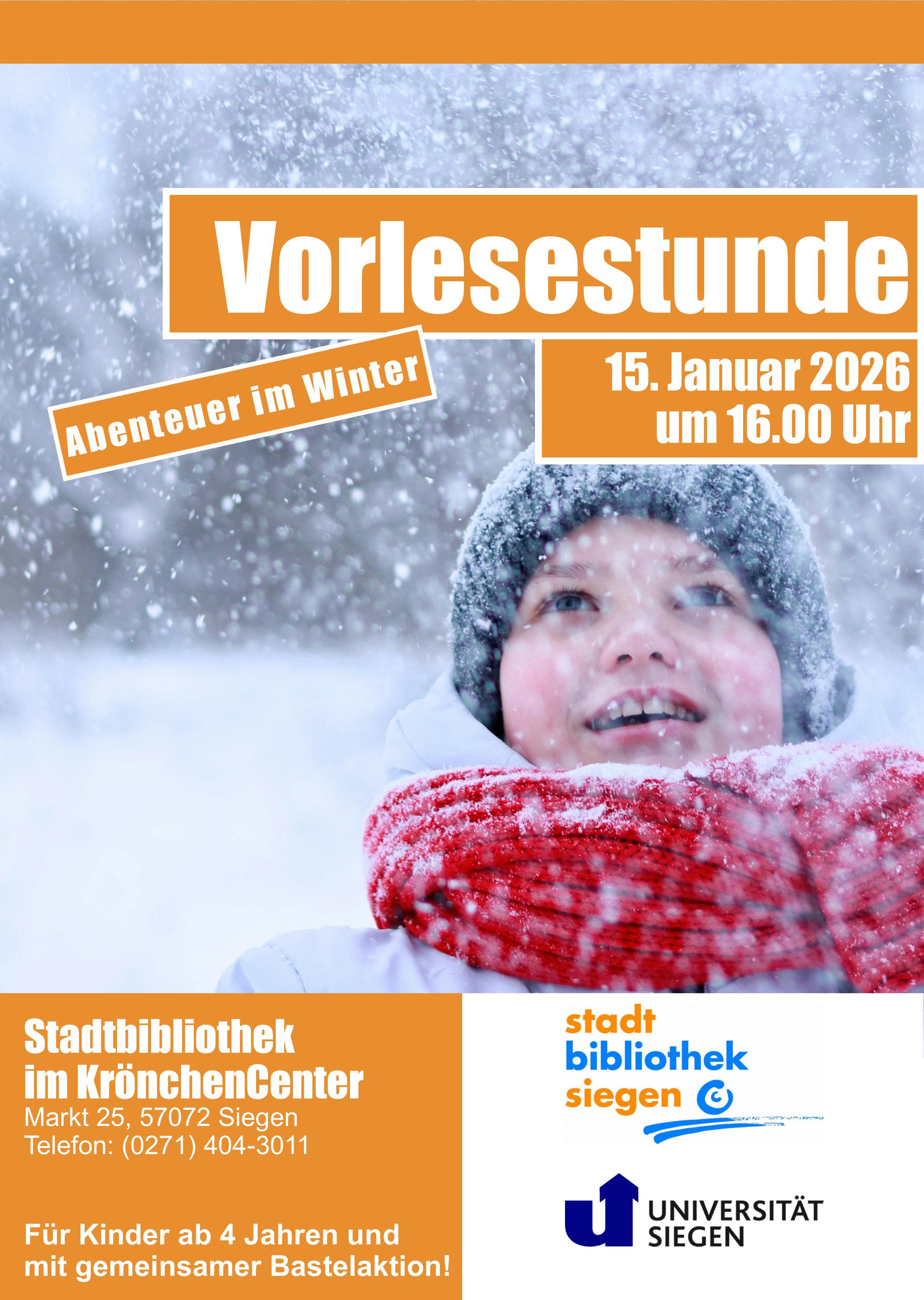Vorlesestunde für Kinder ab 4 Jahren