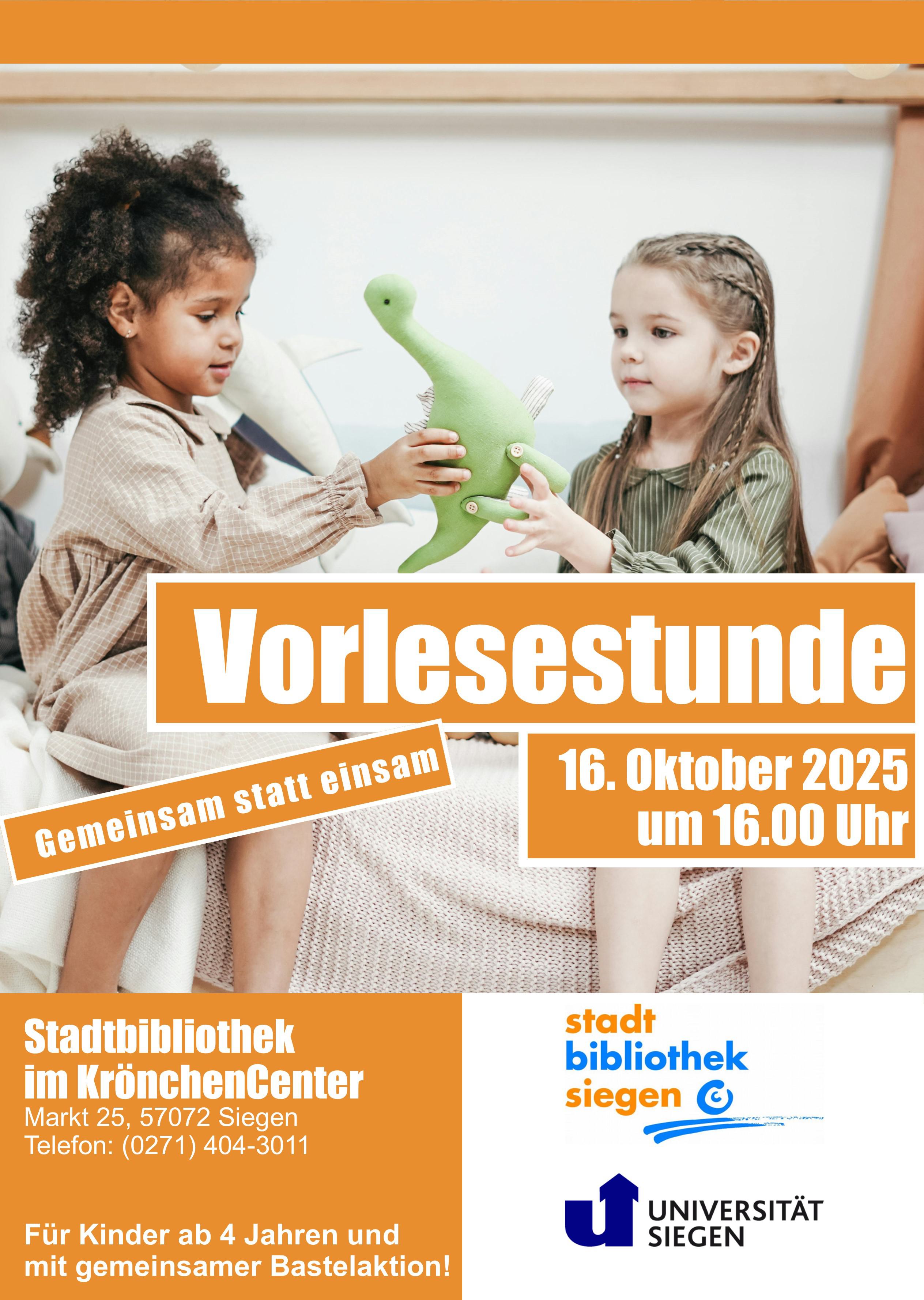 Vorlesestunde für Kinder ab 4 Jahren