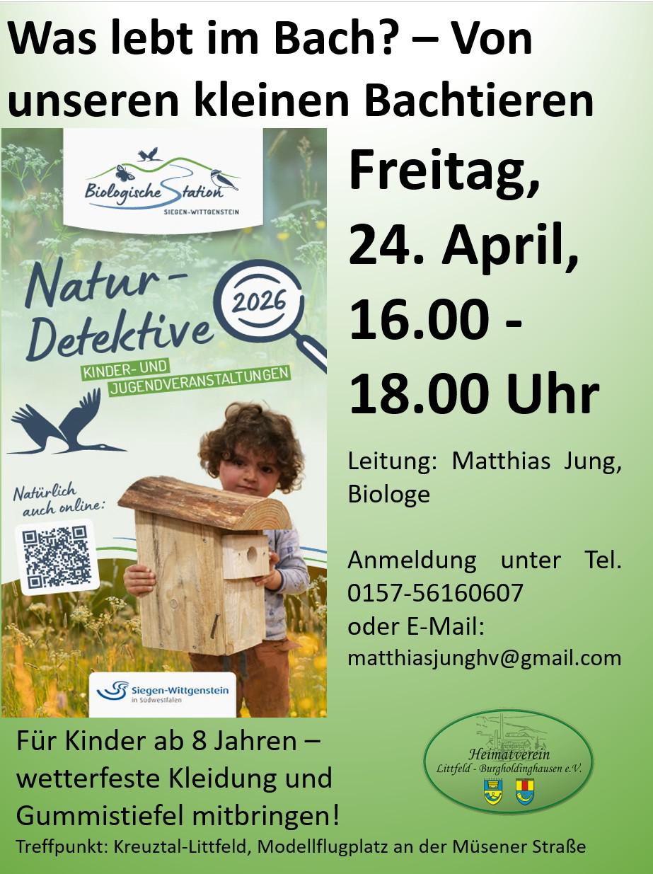 Was lebt im Bach? Von unseren kleinen Bachtieren!
