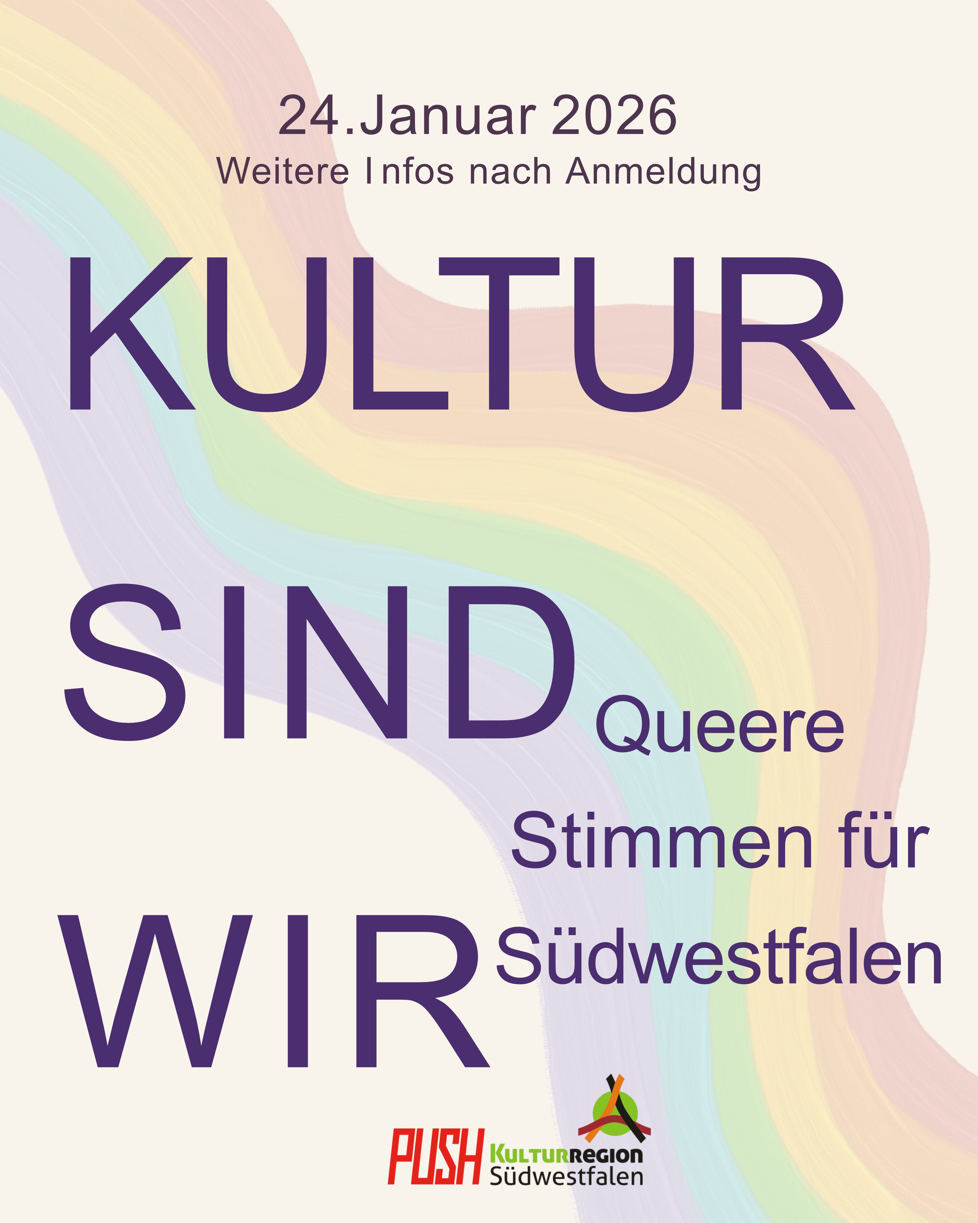 Einladung zum Workshop „Kultur sind wir – queere Stimmen für Südwestfalen“
