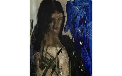 „Der Schein bleibt flüchtig, aber schön“, Mischtechnik auf Leinwand, 50 x 40 cm, 1984/2026